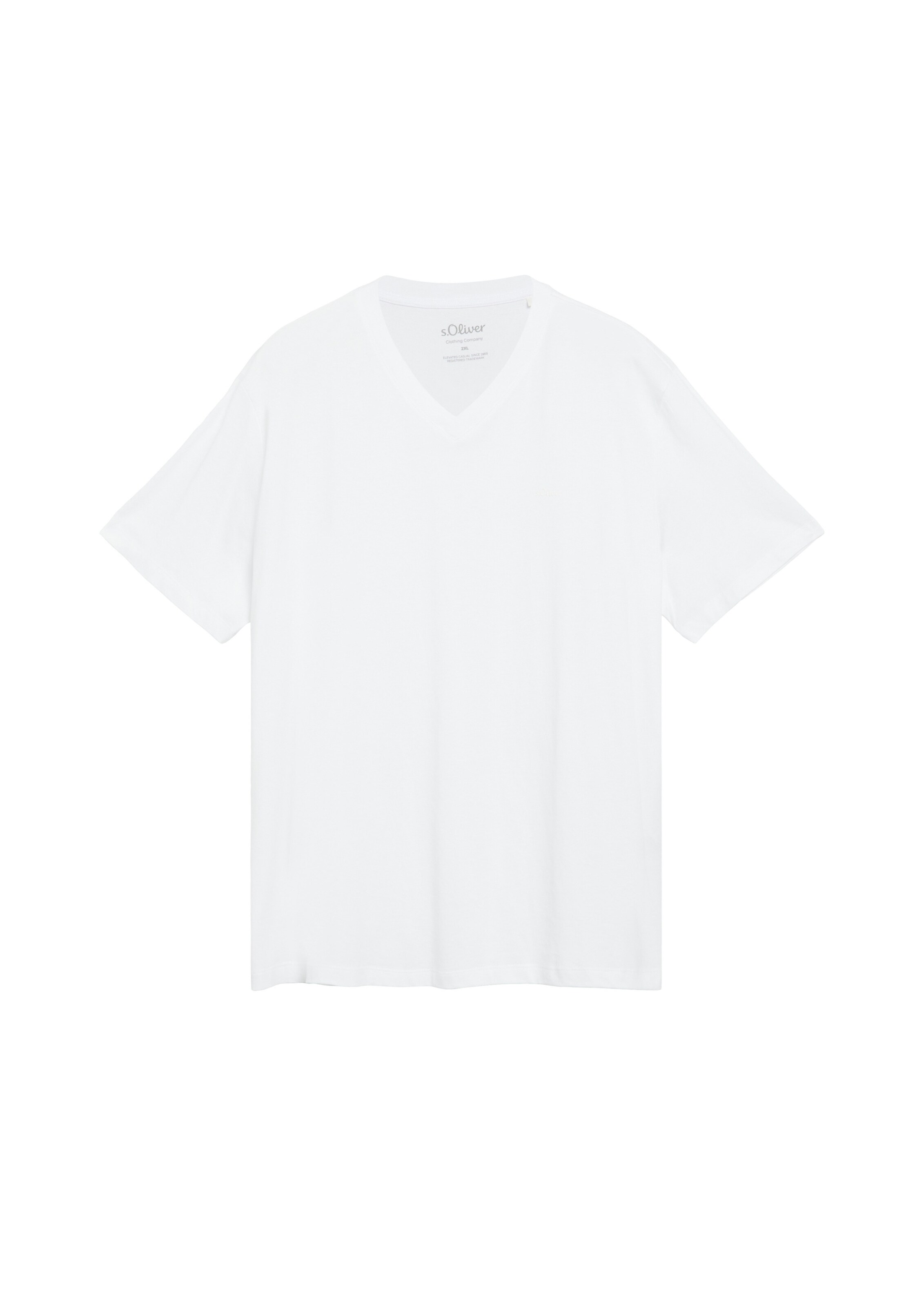 s.Oliver Men Big Sizes Shirt in White: front