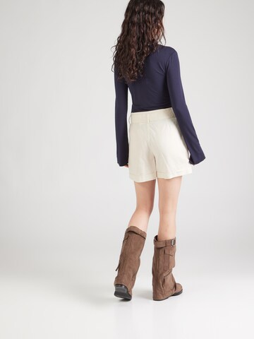 ONLY Loose fit Pleat-Front Pants 'ONLISOLA' in Beige