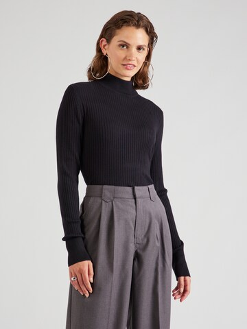 Pull-over QS en noir : devant