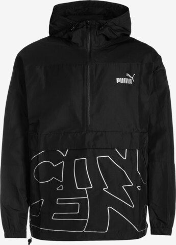 PUMA Sportjacke  'Manchester City' in Schwarz: predná strana