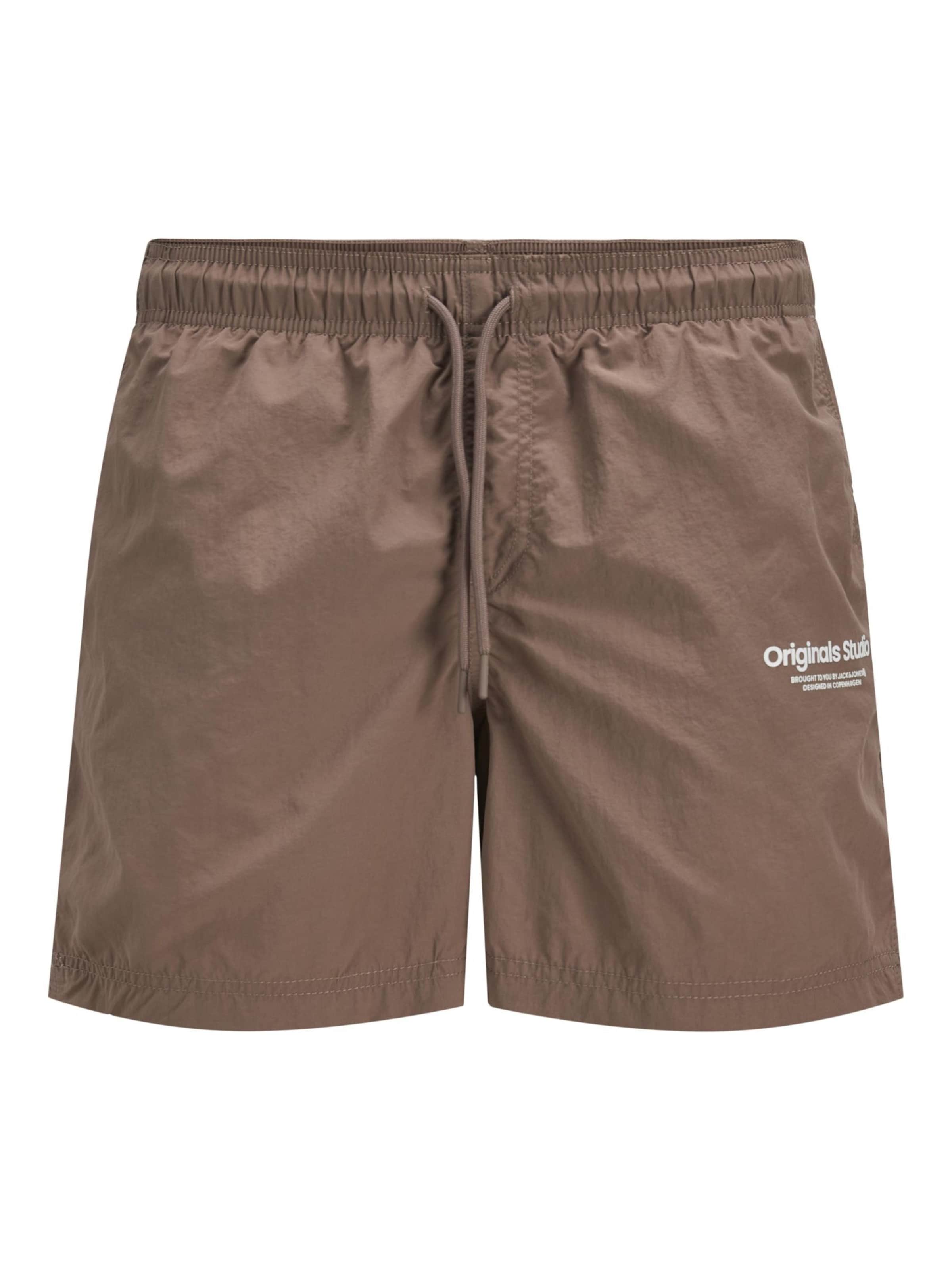 JACK & JONES Σορτσάκι-μαγιό 'JPSTNaxos' σε καφέ: μπροστά