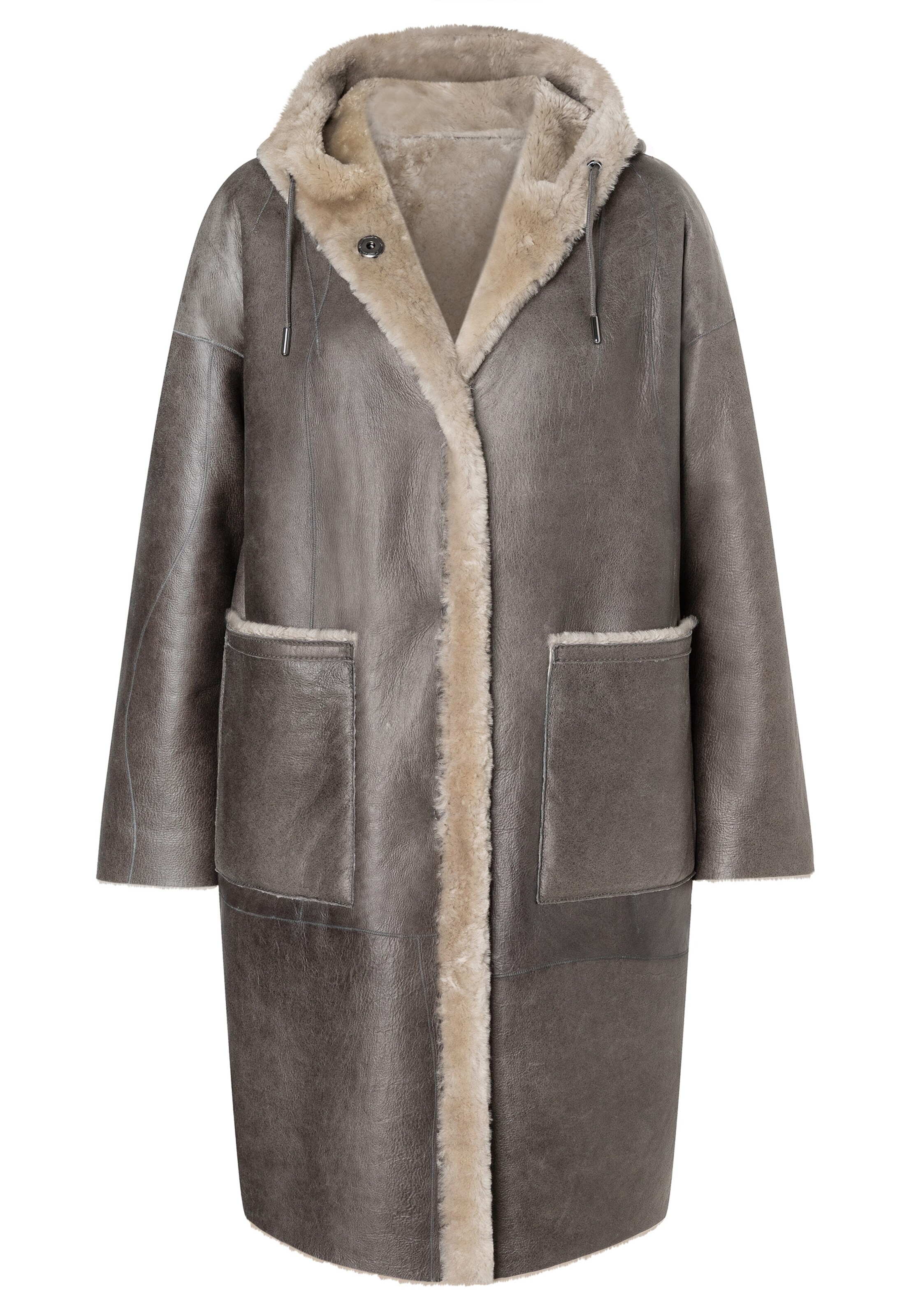 Werner Christ Lammfellmantel 'Aya' in Beige