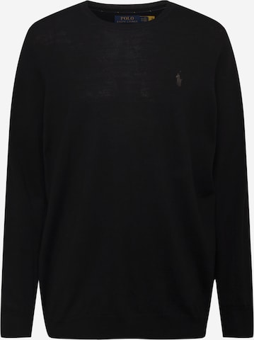 Polo Ralph Lauren Big & Tall Sweater in Black: front