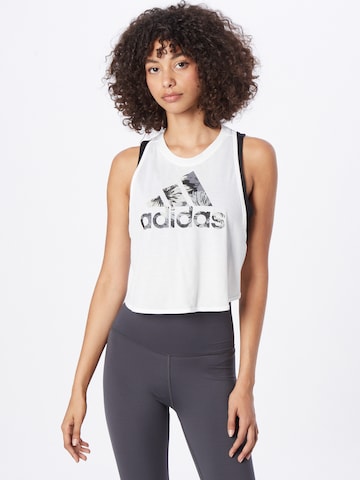 Haut de sport 'Aeroready Floral' ADIDAS SPORTSWEAR en blanc : devant