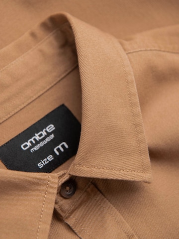 Ombre Regular fit Overhemd 'OM-SHCS-0146' in Bruin