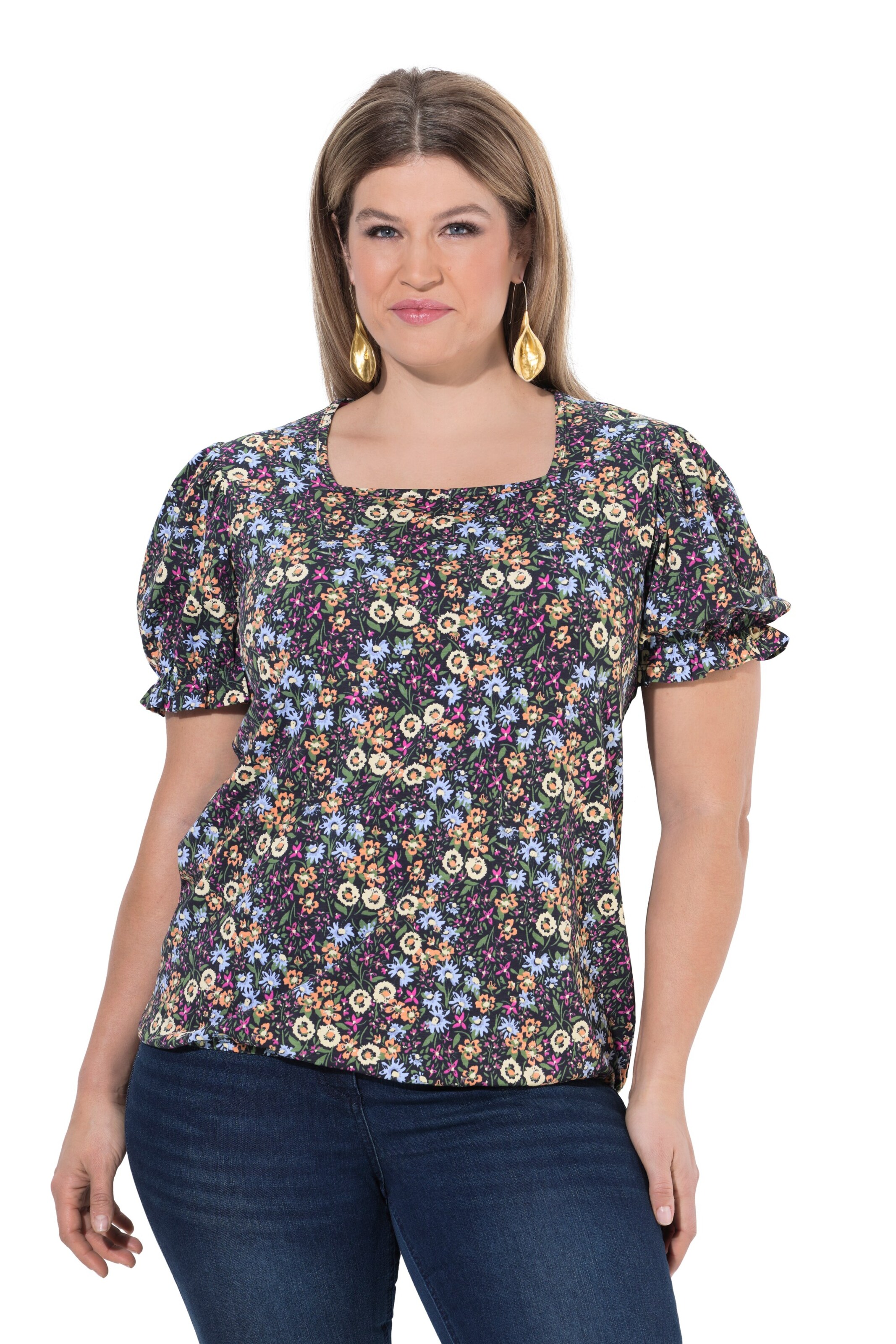 Ulla Popken Shirt in Bruin: voorkant