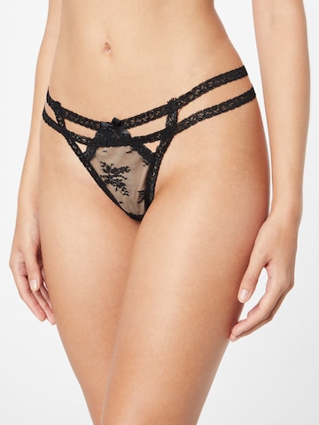 String 'Irina' Hunkemöller en noir : devant