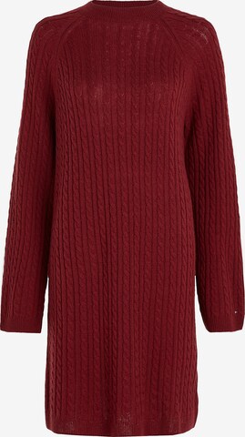 Tommy Hilfiger Curve Knitted dress in Red: front