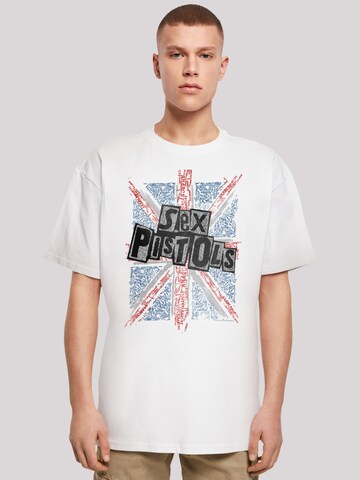 T-Shirt 'Sex Pistols Anarchy Flag' F4NT4STIC en blanc : devant