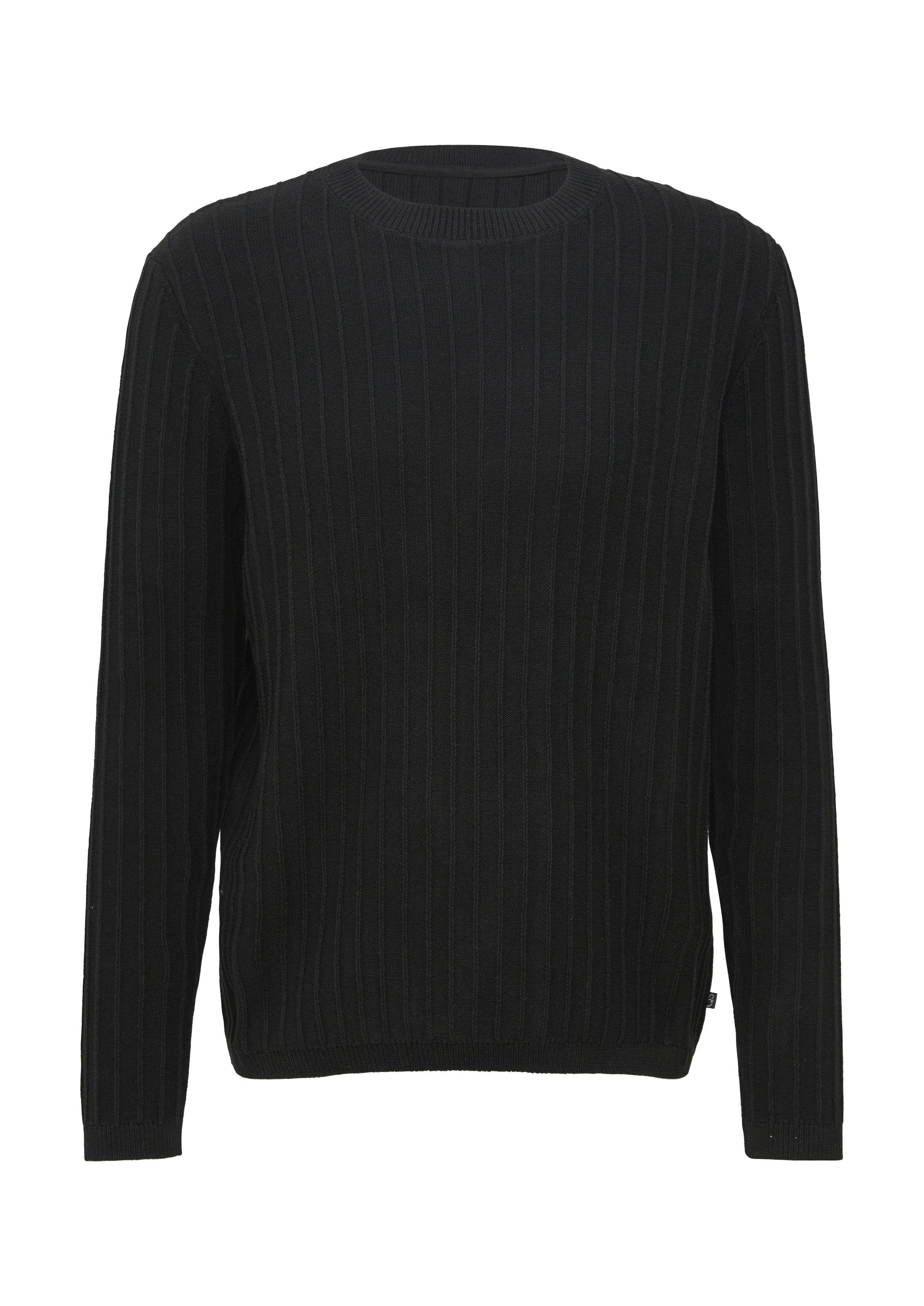 Pull-over QS en noir : devant