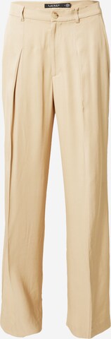 Regular Pantalon à plis 'ELSTON' Lauren Ralph Lauren en beige : devant
