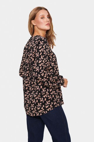 SAINT TROPEZ Blouse 'IlgaSZ' in Zwart