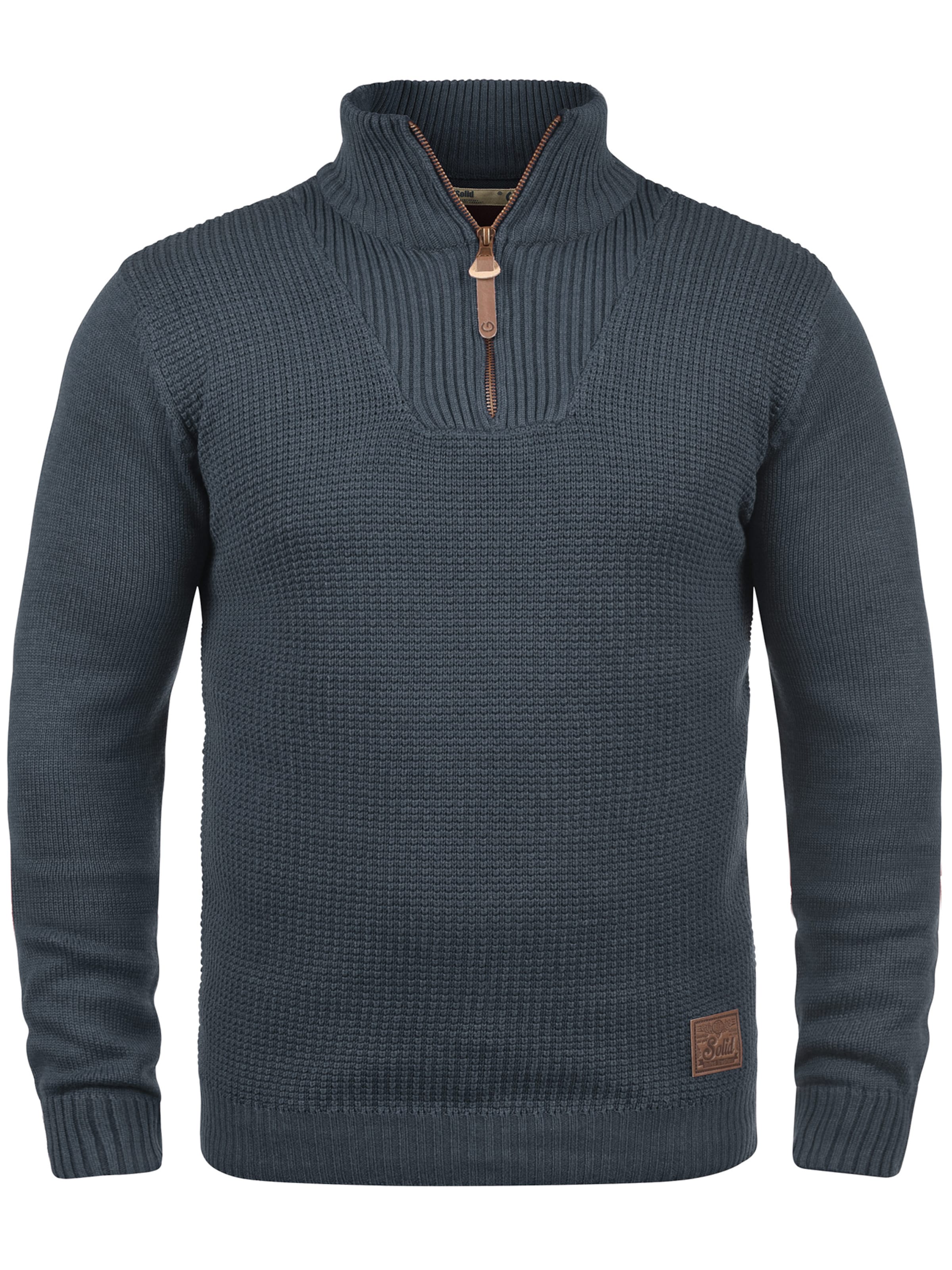 !Solid Pullover 'Tommy' in Blau: Vorderseite