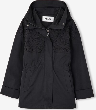 Ipekyol Parka mi-saison en noir, Vue avec produit