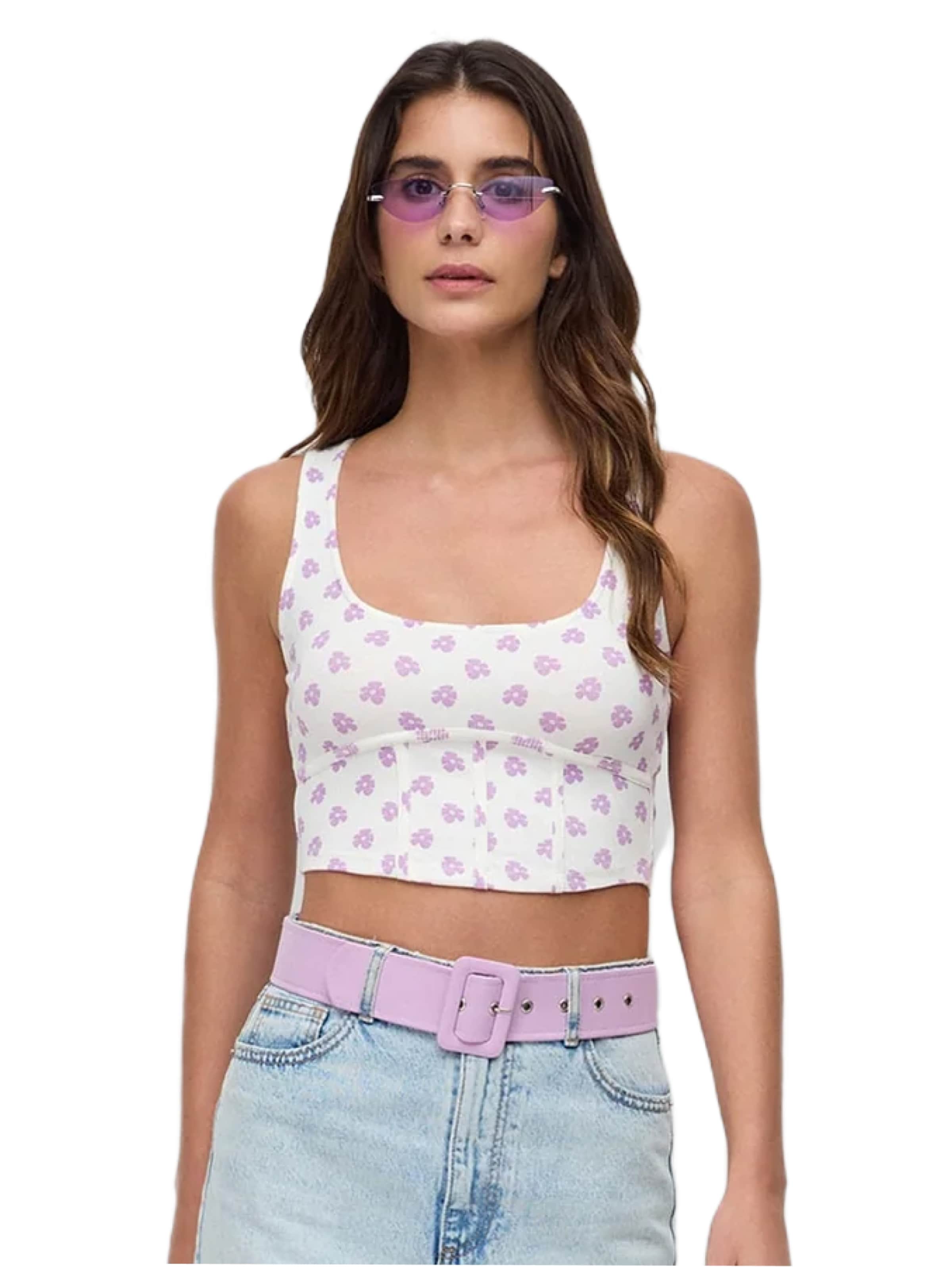 No Matter What Top in Weiß: Vorderseite