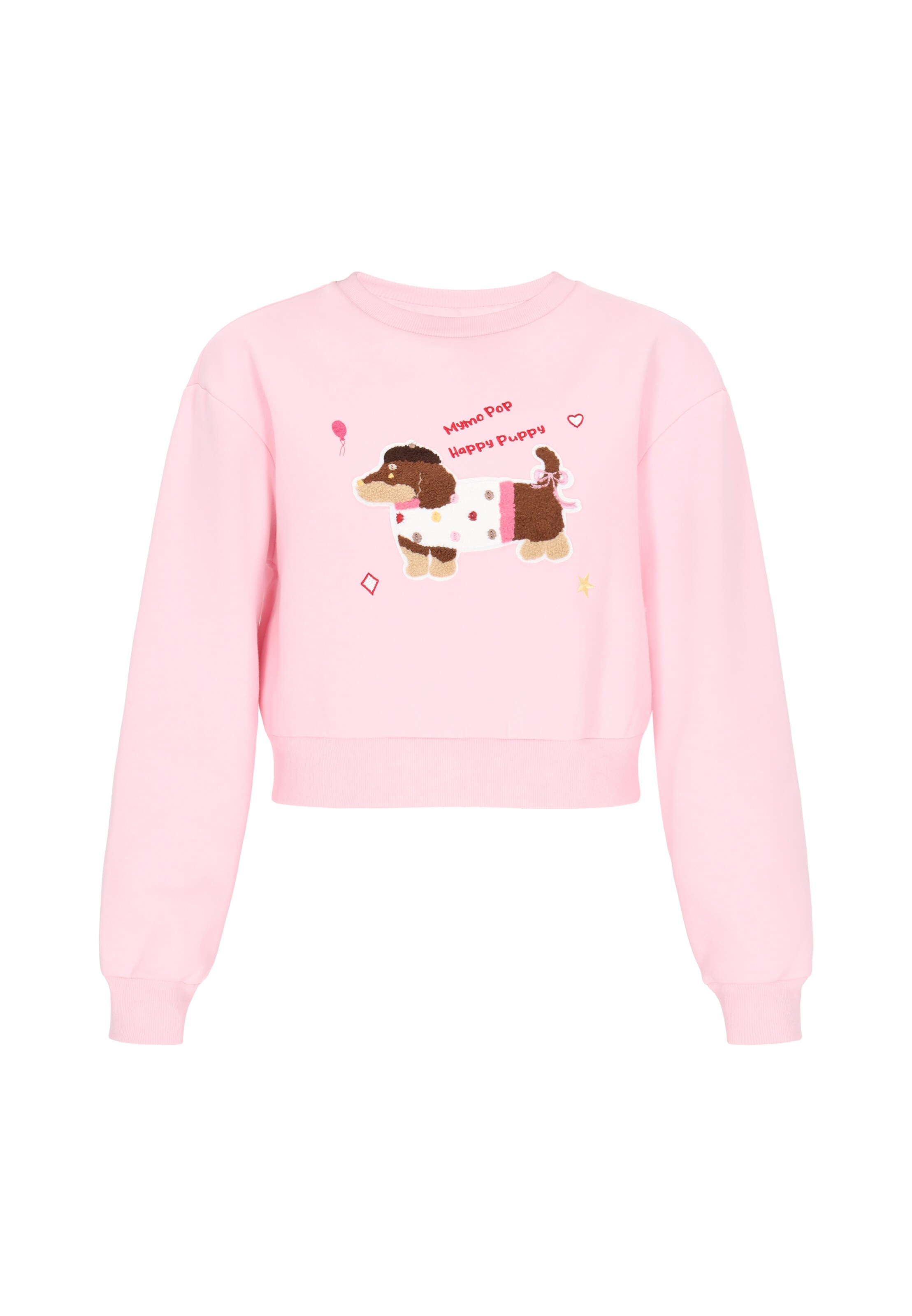 MYMO Sweatshirt 'Pop' in Roze: voorkant