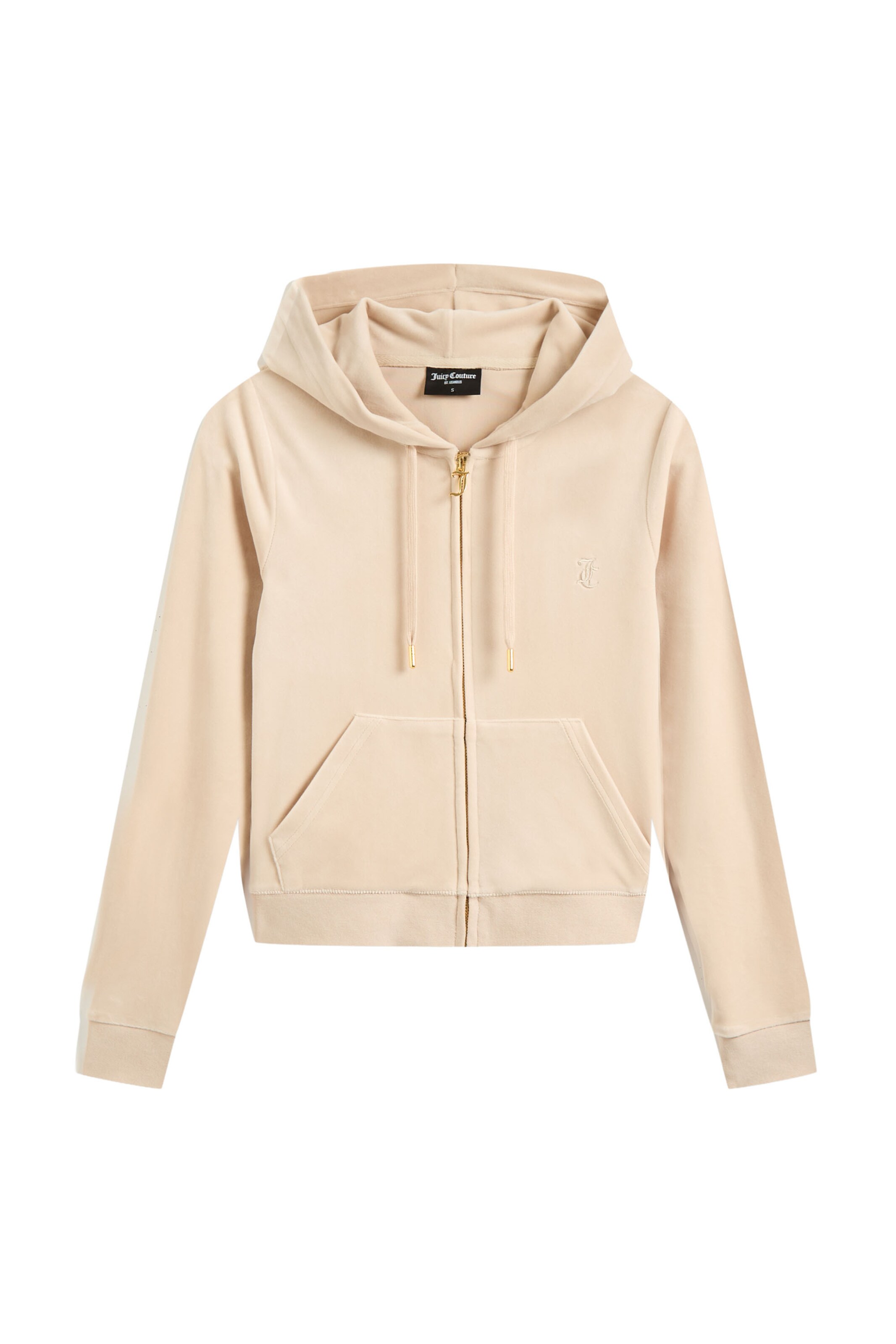 Juicy Couture Sweat jacket 'ROBERTSON HOODIE GOLD' in Beige: front