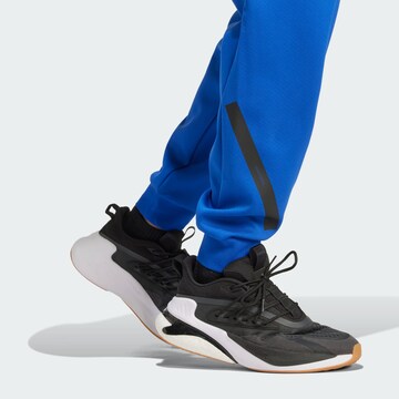ADIDAS SPORTSWEAR Tapered Workout Pants 'Z.N.E.' in Blue