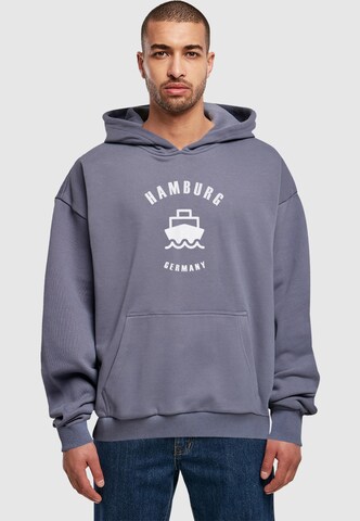 Merchcode Sweatshirt 'Hamburg' in Blau: Vorderseite