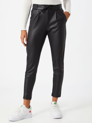 Coupe slim Pantalon à pince 'Poptrash' ONLY en noir : devant