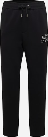 Regular Pantaloni de la ARMANI EXCHANGE pe negru: față