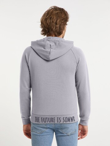SOMWR Zip-Up Hoodie 'RISE' in Grey