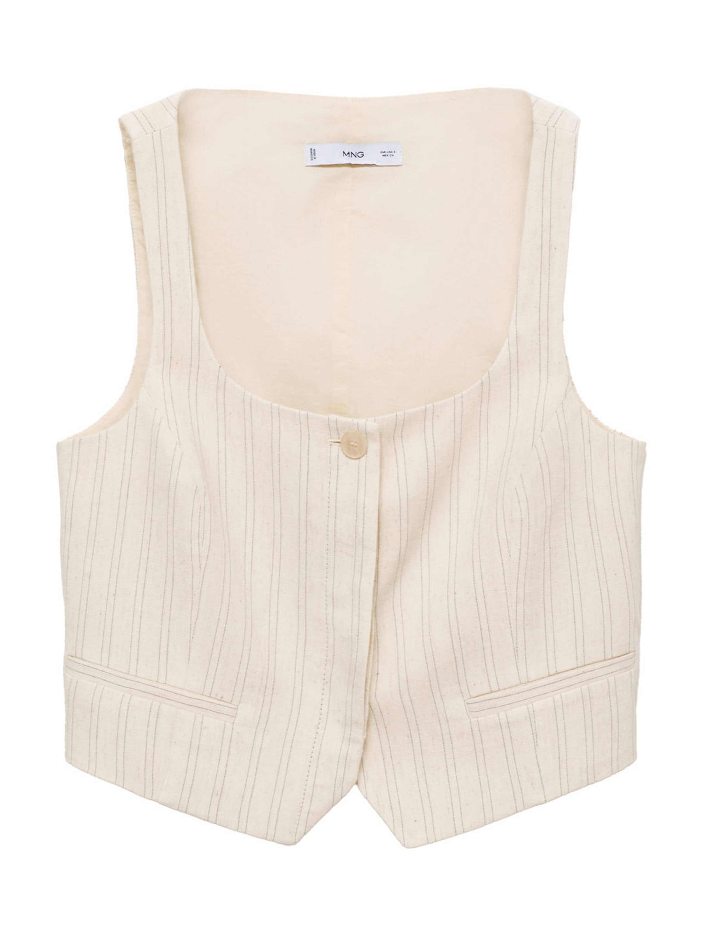 MANGO Мъжка елек за костюм 'GERANIO' в бежово: отпред