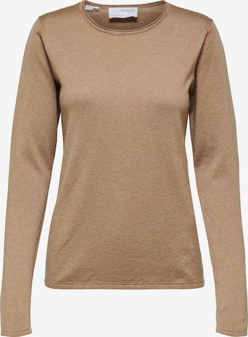 SELECTED FEMME Sweater 'LYDIA' in Brown: front