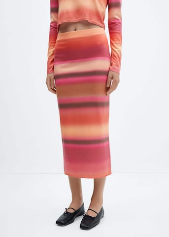 MANGO Skirt in Orange: front