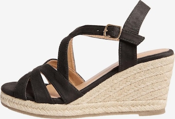 Sandales Friends Like These en noir : devant