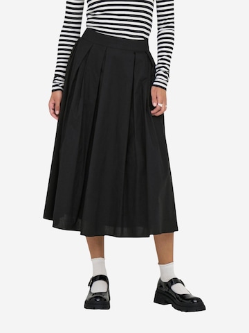Gonna 'Onlmaila Long Pleat Skirt Ox Wvn 15369555' di ONLY in nero: frontale