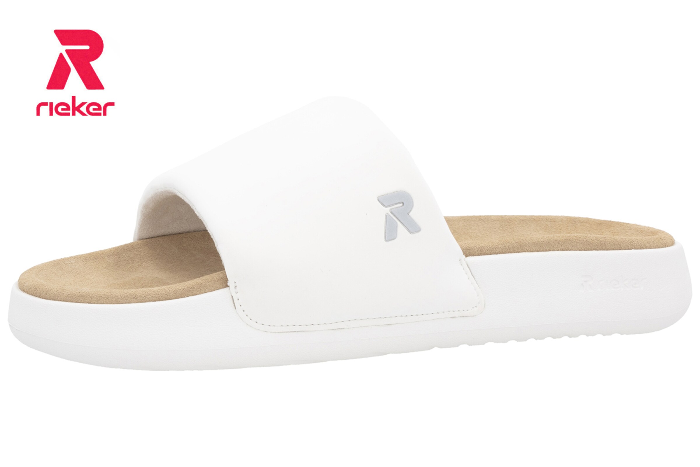 Mule Rieker Sport en blanc : devant