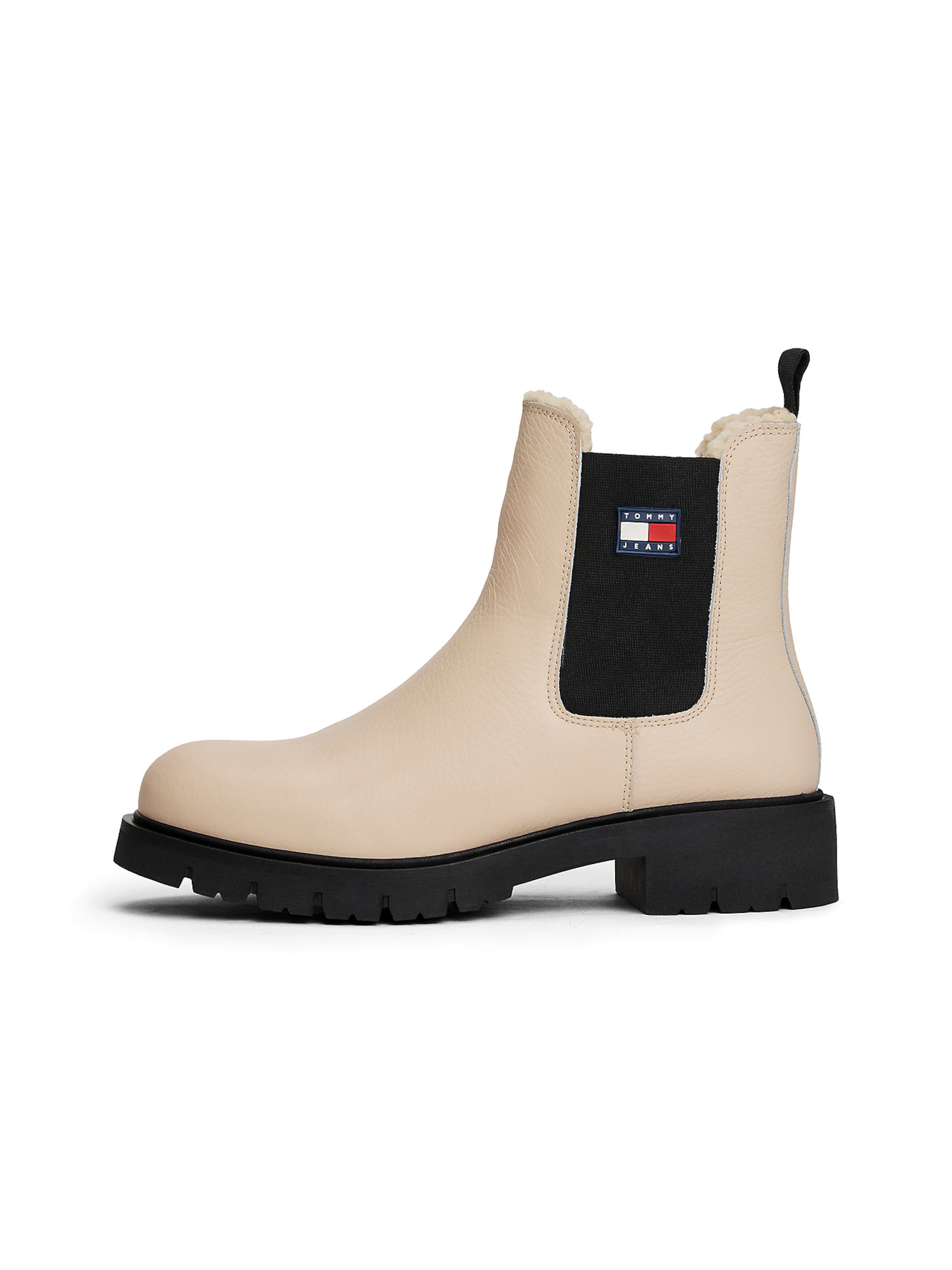 Tommy Jeans Chelsea boots in Beige: front