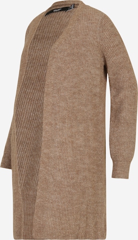 Vero Moda Maternity Knit Cardigan 'MMILI' in Brown: front