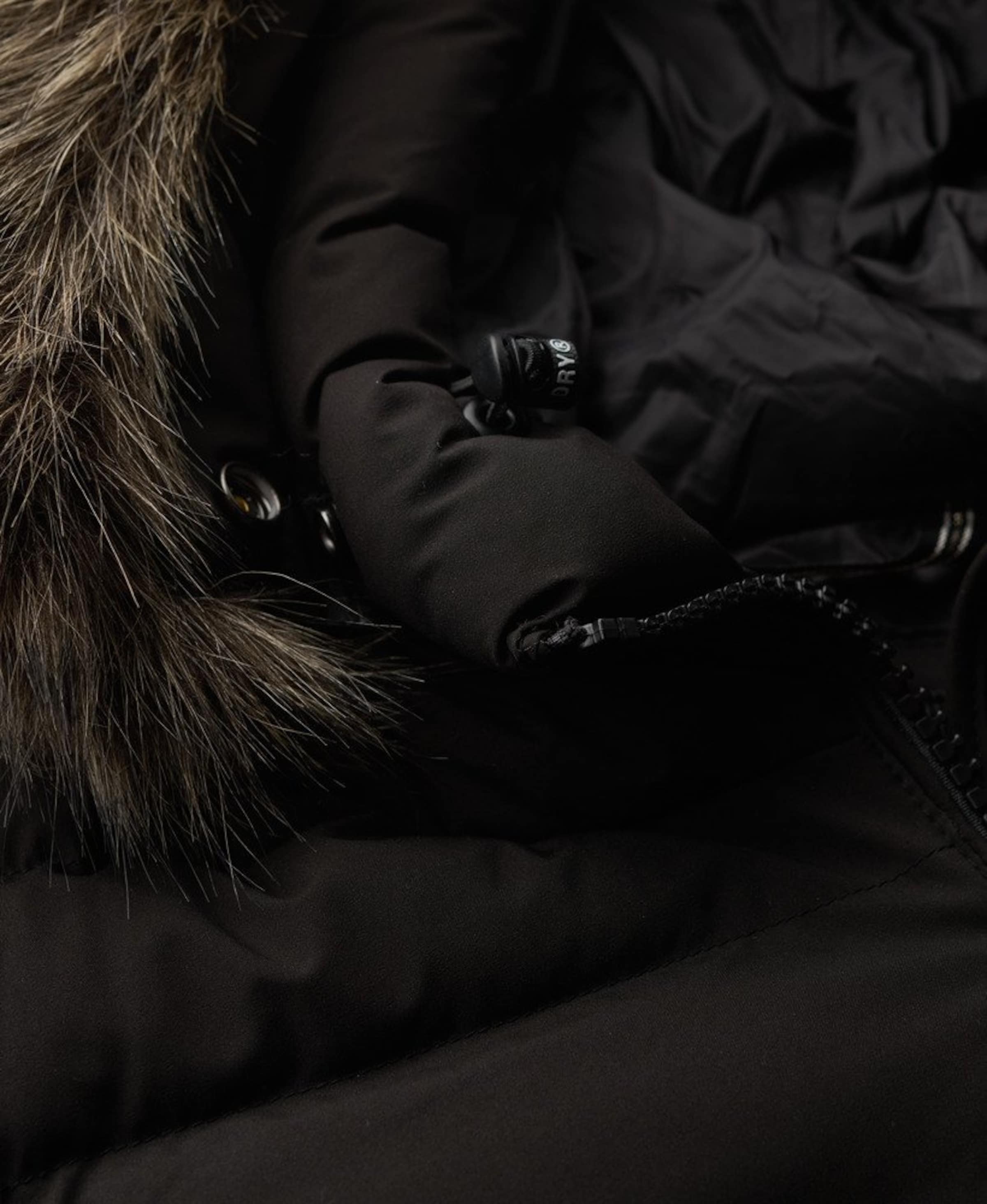 Superdry Wintermantel 'Fuji' in Zwart