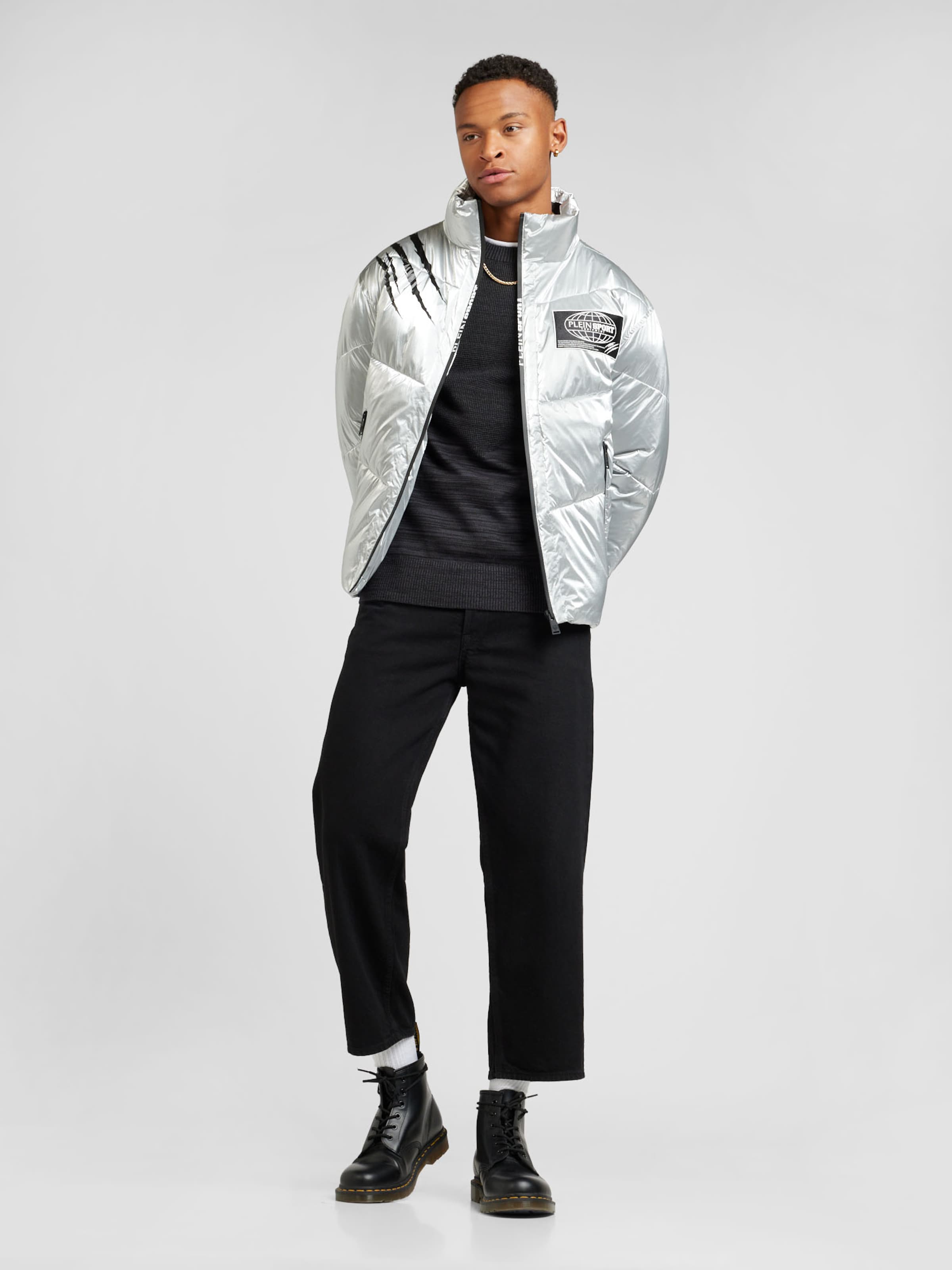Plein Sport Winter jacket in Silver ABOUT YOU