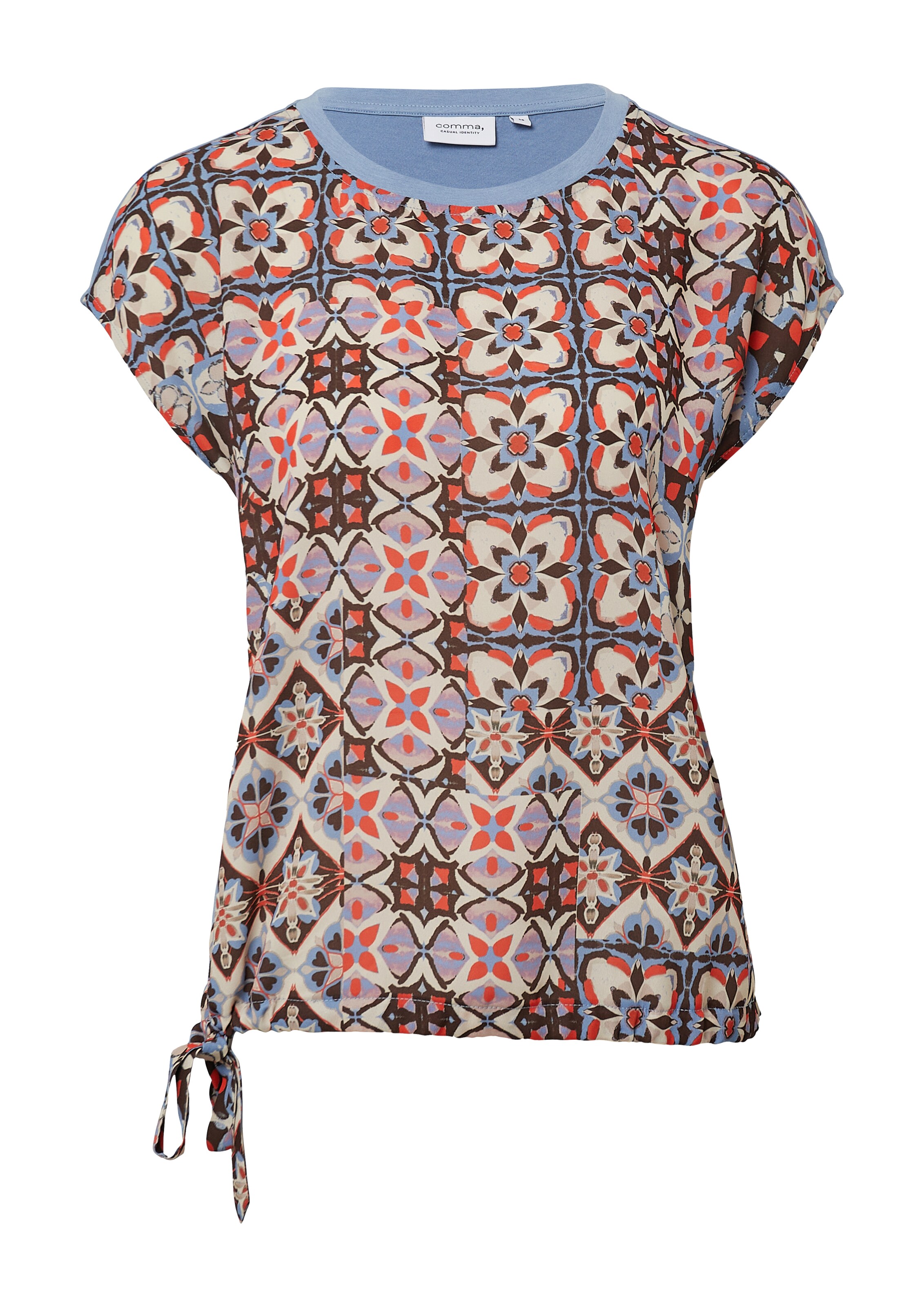 T-shirt comma casual identity en bleu : devant