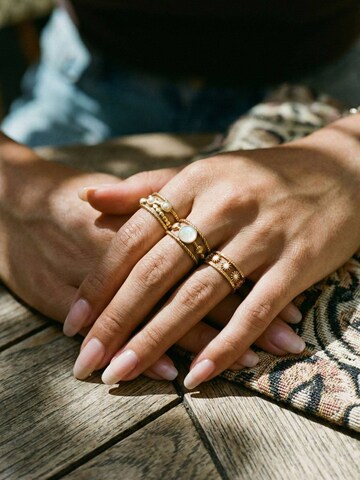 Nemomatheo Ring 'Sunflower - Offener Blumenring' in Gold