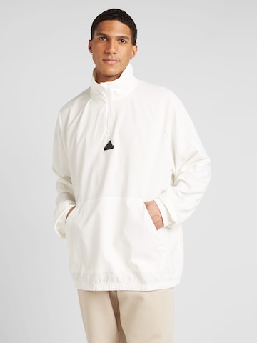 ADIDAS SPORTSWEAR Αθλητική μπλούζα φούτερ σε λευκό: μπροστά