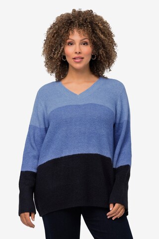 Pull-over Ulla Popken en bleu : devant