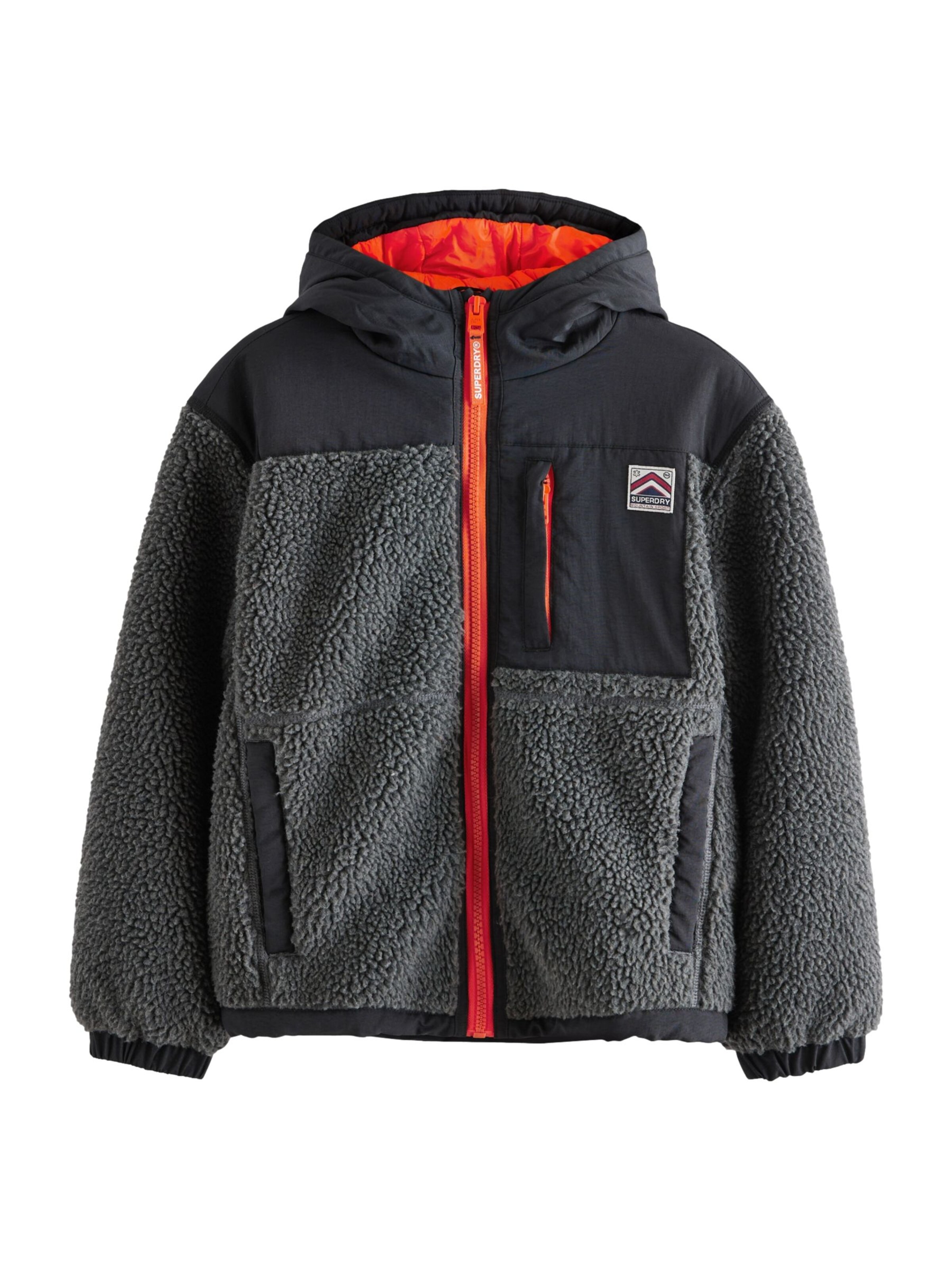 melns Superdry Starpsezonu jaka: no priekšpuses