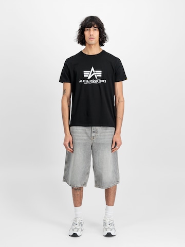 ALPHA INDUSTRIES Koszulka w kolorze czarny: przód