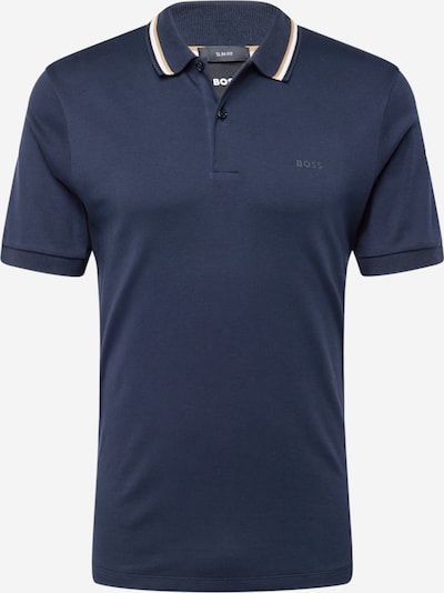BOSS Black T-Shirt 'Penrose 38' en camel / bleu marine / blanc, Vue avec produit