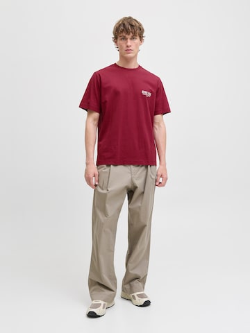 JACK & JONES Тениска 'JORYORK' в червено