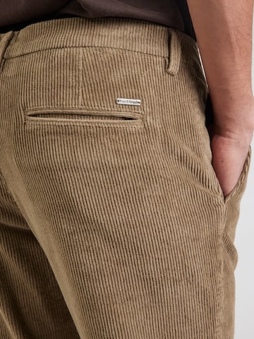 Coupe slim Pantalon chino 'Kenn' Bruun & Stengade en gris