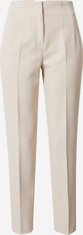 MORE & MORE Regular Pleated Pants 'Cigarette' in Beige: front