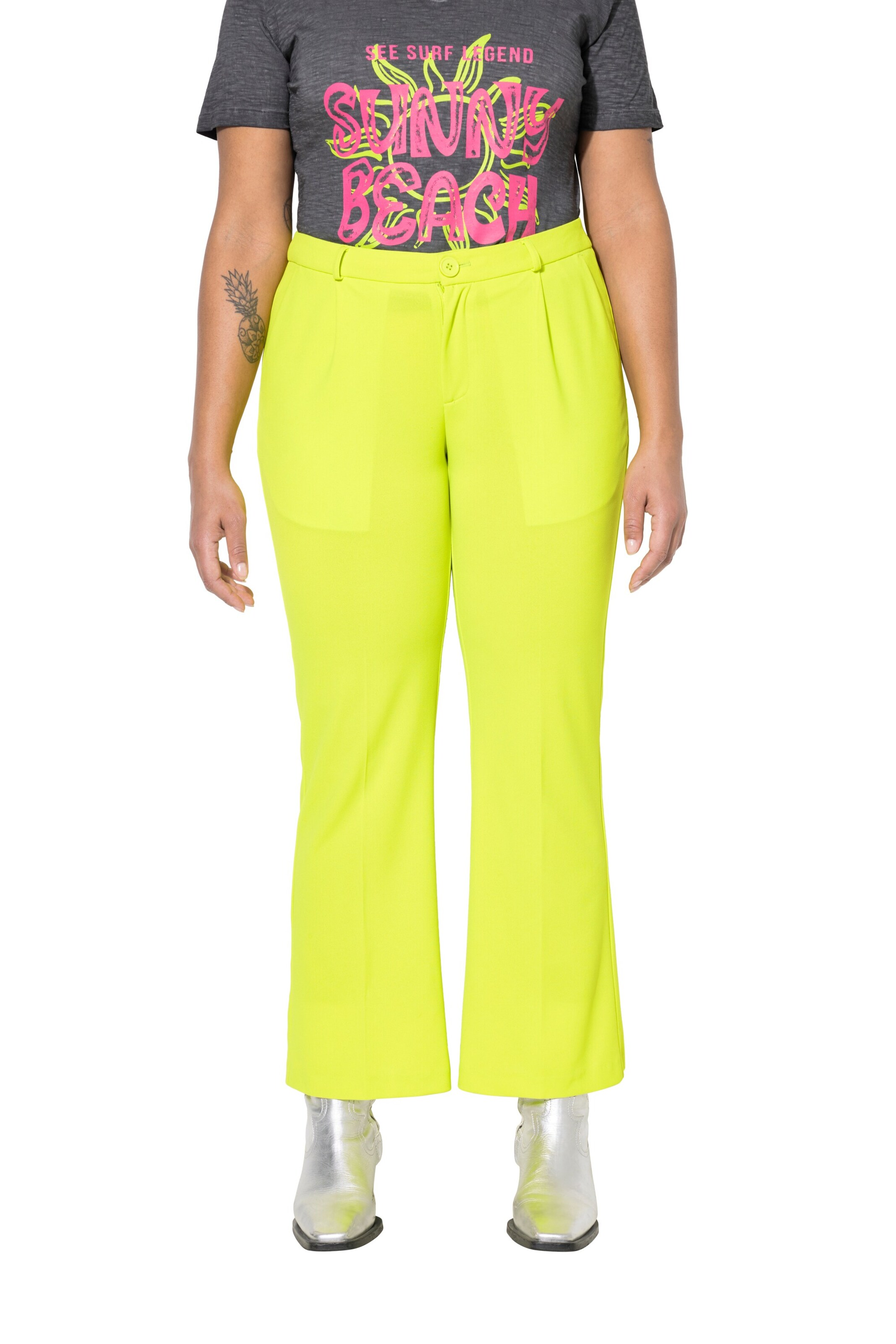 Angel of Style Bootcut Hose in Gelb: Vorderseite