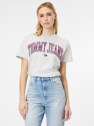 T-shirt Tommy Jeans en gris : devant