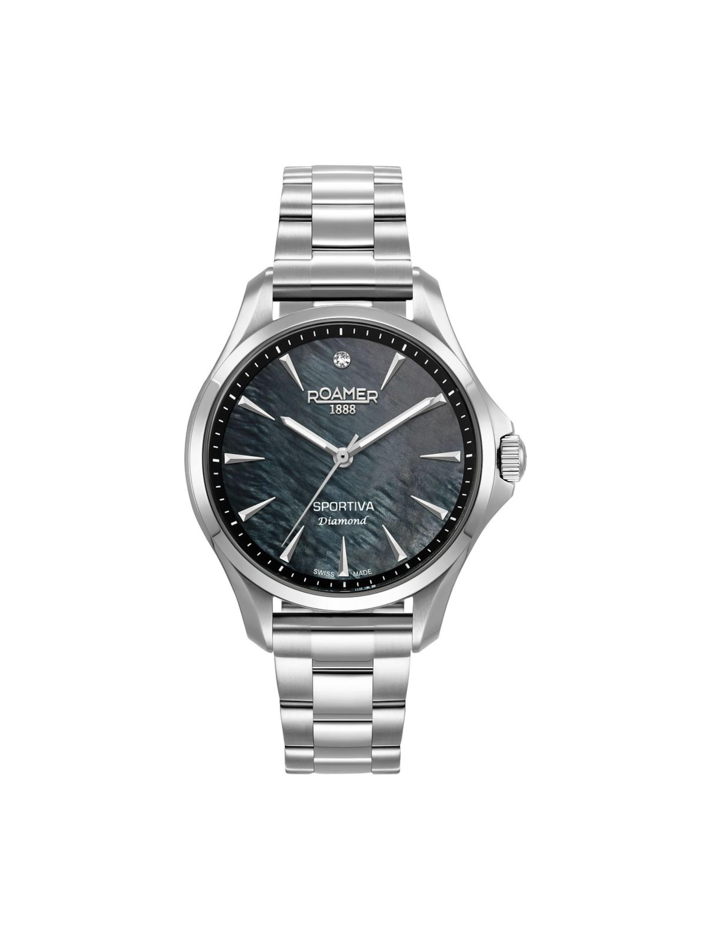 Montre à affichage analogique Roamer en noir : devant