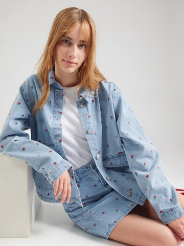 PIECES Tussenjas 'PCFreia' in Blauw: voorkant